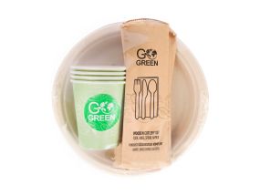 GO GREEN Piknikukomplekt 4-le (biolag./kompost.)