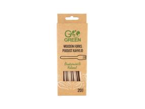 GO GREEN Puidust kahvlid 20tk (biolagunevad)