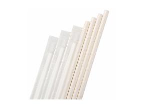 Joogikõrred paberist 23cm 150tk (valge)