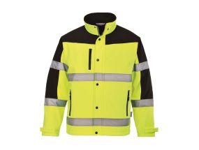 Work jacket Hi-Vis Two-Tone Softshell, yellow, L