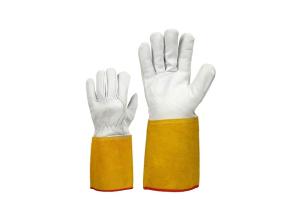 Töökindad kitsenahast keevitamiseks 36cm valge/pruun 11 suurus