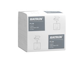 Tualettpaber, 2-kihiline, KATRIN, Plus 250 lehte lumivalge (56156) EOL