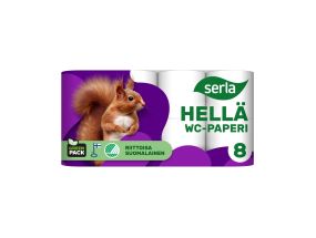 Toilet paper 3-ply SERLA Orava 8rl white