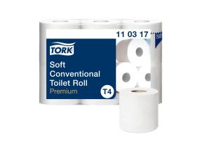 Tualettpaber TORK Soft T4 3-kihiline lumivalge 6rl pakis (110317)