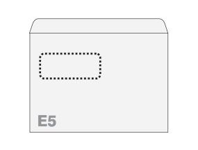 Ümbrik E5 iseliimuv aken 30x90mm 1000tk kastis
