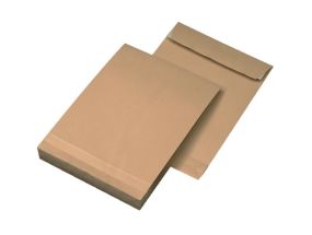 Почтовый конверт с сильфоном (250х353х40мм) В4 130г коричневый