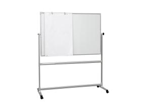 Valge tahvel ratastel kahepoolne 2x3 1800x1200mm valge/valge ümber telje pöörlev E3 keraamiline läikiv pind