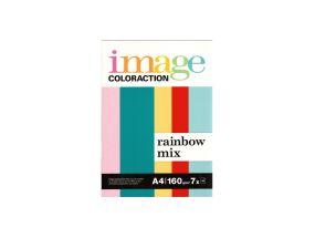 Цветная бумага А4 160г IMAGE Coloraction яркие тона 7 цветов 10 листов