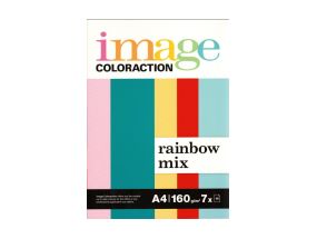 Värviline paber A4 160g IMAGE Coloraction kirkad toonid 7 värvi 10 lehte