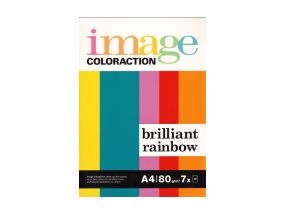 Värviline paber A4 80g IMAGE Coloraction kirkad toonid 7 värvi 10 lehte