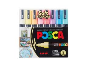 Värvimarker UNI Posca PC-5M pastellvärvid 8tk komplekt