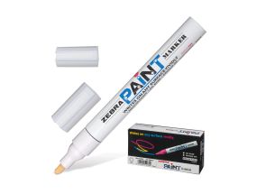Värvimarker ZEBRA Paint (metall, klaas, plastik) 3mm valge
