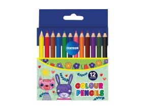 Värvipliiatsid CENTRUM Zoo, lühike, 12 värvi