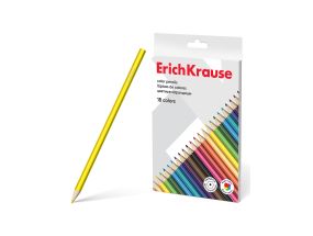 Hexagonal color pencils ErichKrause, 18 colors (in carton box with hanger 18 pcs)