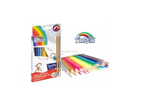 Цветные карандаши FIORELLO Super Soft трехсторонние 12 цветов