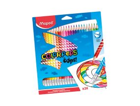 Colored pencils Maped Color Peps MAXI triangular, 24 colors/pk