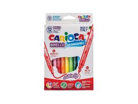 Felt-tip pens CARIOCA Birello with two ends, 12 colors