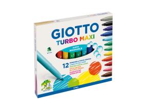 Viltpliiatsid GIOTTO Turbo Maxi 12 värvi