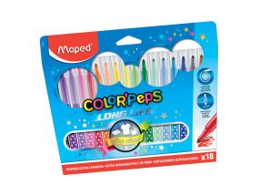 Viltpliiatsid MAPED ColorPeps lukuga kotis 12 värvi