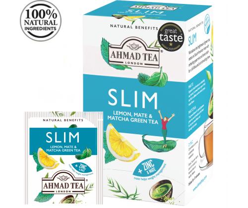 Roheline tee AHMAD Slim sidrun mate ja matcha 20tk ümbrikus