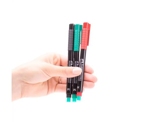 Kilemarker FABER-CASTELL Multimark M kustukummiga 4 värvi komplekt