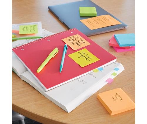 Märkmepaber 76x76mm POST-IT 654 neoonkollane 100 lehte