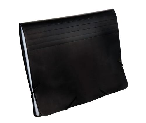 Lõõtsmapp A5 12-osaline GRAND nurgakummiga must