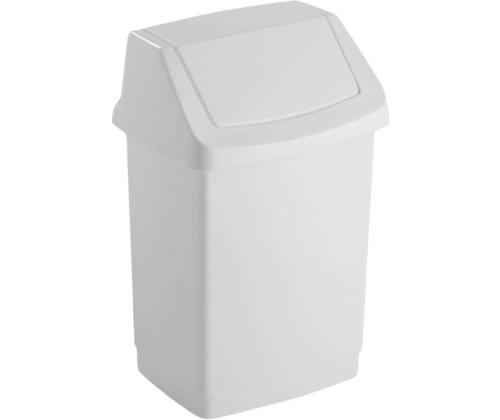 Prügikast 50L liikuva kaanega valge