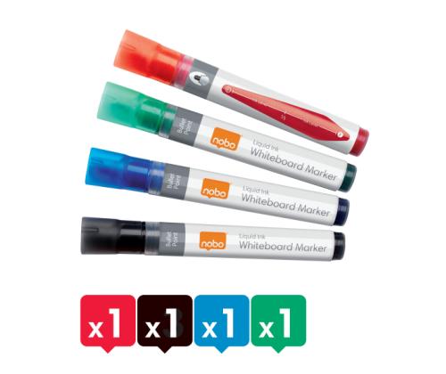 tahvlimarkerite komplekt Nobo 4 värvi