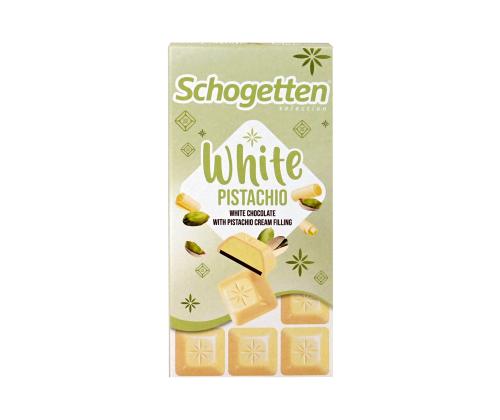 SCHOGETTEN Valge šokolaad pistaatsia kreemi täidisega 100g