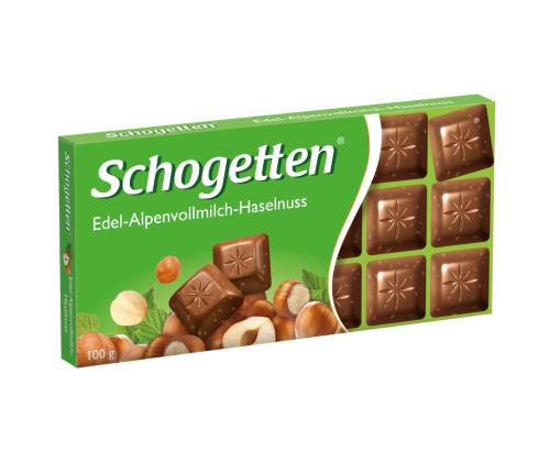 SCHOGETTEN Piimašokolaad sarapuupähklitega 100g