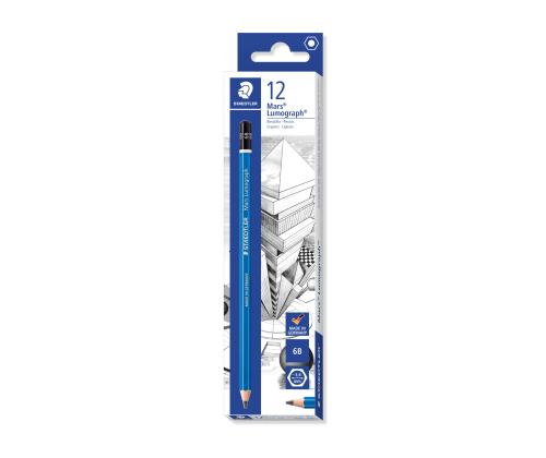 Harilik pliiats STAEDTLER Mars Lumograph 6B kummita