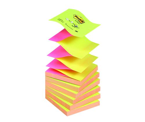 Märkmepaber 76x76 Post-it R330N Z-notes kollaneoranz