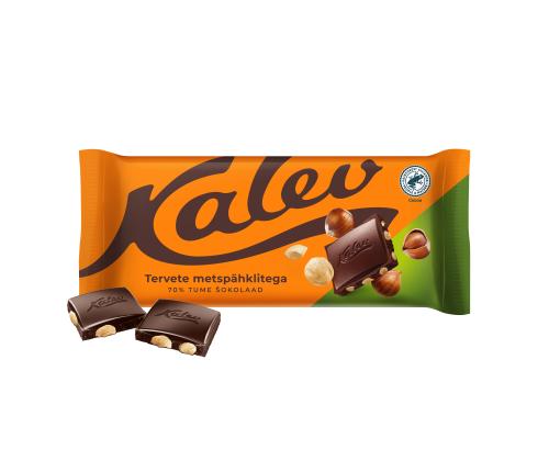 šokolaad KALEV tume tervete metspähklitega 100g