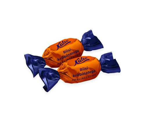 Kommid KALEV riisikrõbinatega pralineekomm piimašokolaadis 1kg