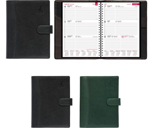 Raamatkalender Metsamehe kalendermärkmik, spiraalköide, LUX kaaned (MUST) 00036/40191