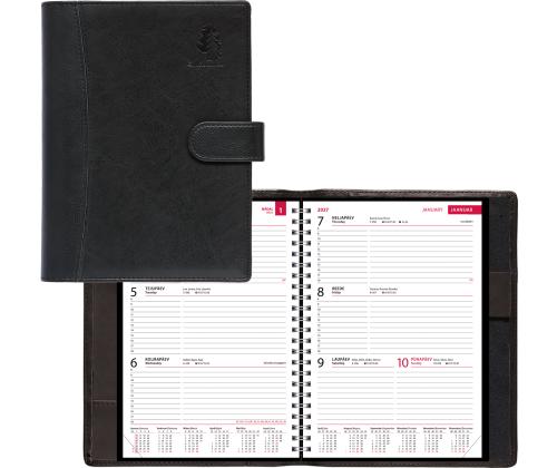 Raamatkalender Metsamehe kalendermärkmik, spiraalköide, LUX kaaned (MUST) 00036/40191
