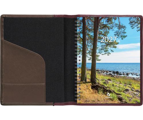 Raamatkalender Nädal A5 UNIVERSAL, spiraalköide, LUX kaaned (PRUUN) 00067/40014