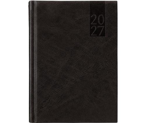 Raamatkalender PÄEV A5, kõvaköide, kunstnahk (MUST) 00034/40027