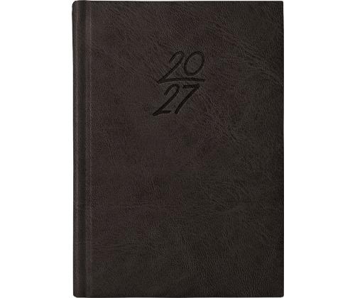 Raamatkalender Kalendermärkmik A6 PÄEV, kunstnahk (MUST) 00029/40085