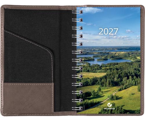 Kalendermärkmik Miniboss PÄEV, spiraalköide, LUX kaaned (PRUUN) 00267/40098