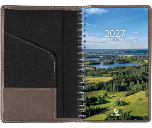 Kalendermärkmik Miniboss NÄDAL, spiraalköide, LUX kaaned (PRUUN) 00264/40110