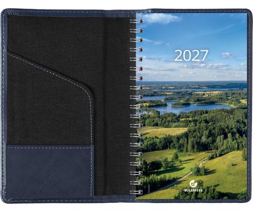 Kalendermärkmik Miniboss NÄDAL, spiraalköide, LUX kaaned (SININE) 00264/40112
