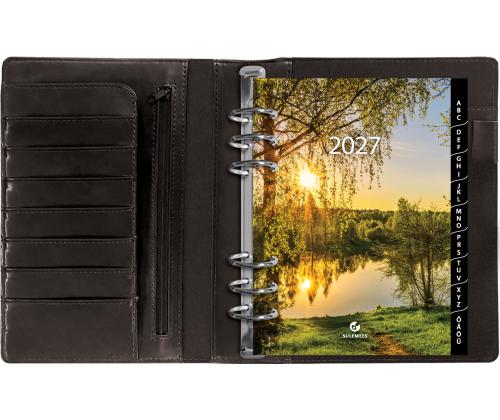 Time-Master kalender Manager A5 (70mm) PÄEV, kunstnahk (MUST) 00701/40159