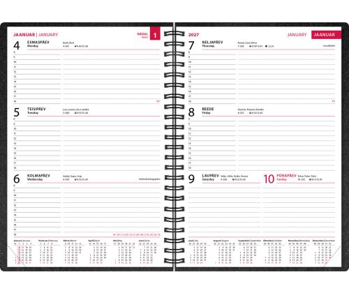 Raamatkalender Nature A5, Eko kaaned (MUST) 40235