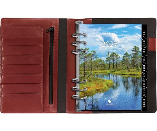 Time-Master kalender Manager A5 (70mm) NÄDAL, kunstnahk (PRUUN) 00700/40369