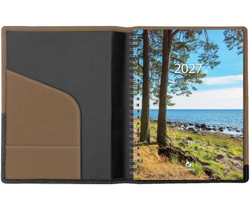 Raamatkalender Boss Nädal A5 universaal, spiraalköide, FASHION kaaned (MUST/PRUUN) 00073/40386