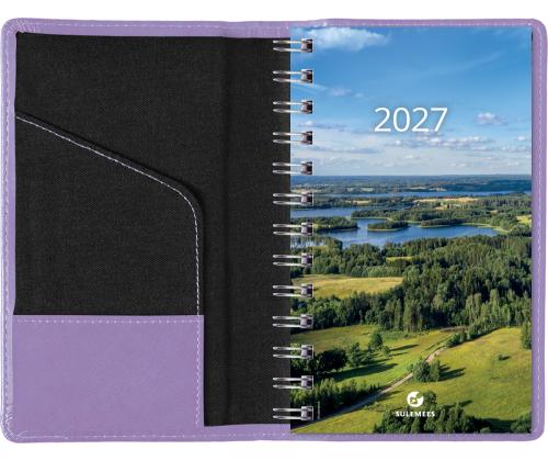 Kalendermärkmik Miniboss PÄEV, spiraalköide, LUX kaaned (LILLA) 00267/40452
