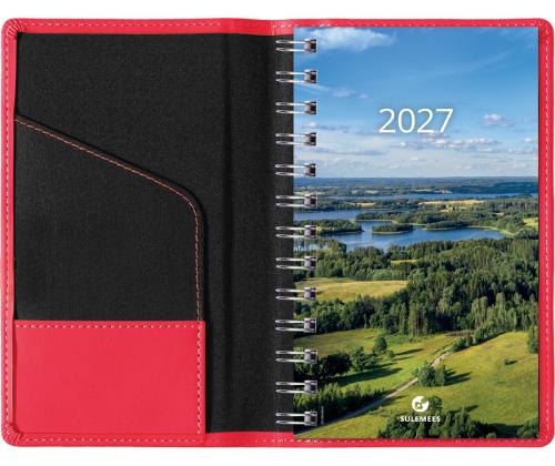 Kalendermärkmik Miniboss PÄEV, spiraalköide, LUX kaaned (ROOSA) 00267/40455