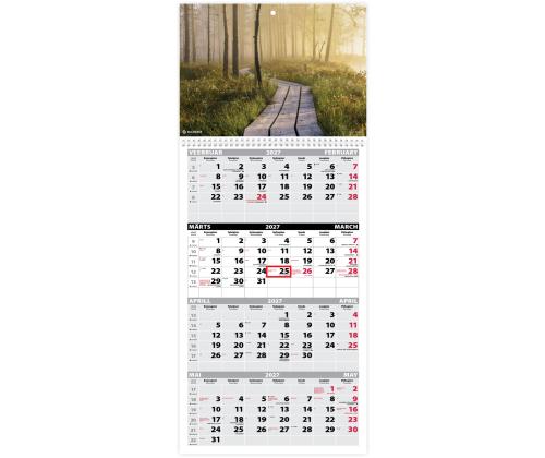 Seinakalender QUATTRO, avatud mõõt 297x760mm (PILT nr. 8) 00322/40496